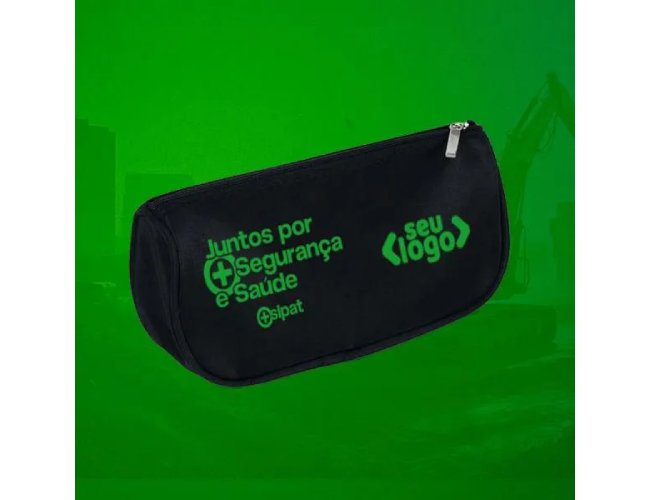 Necessaire Preta Em Microfibra