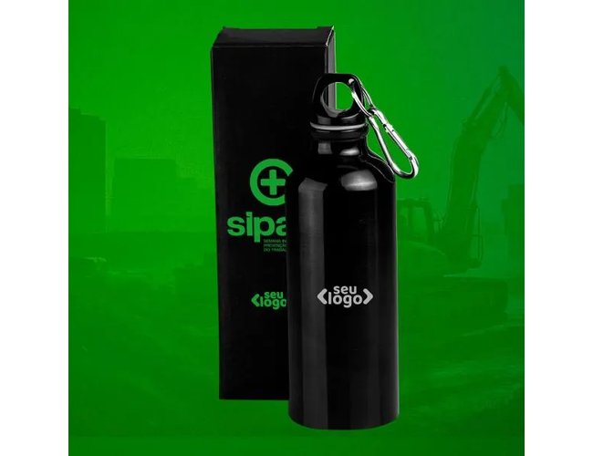 Squeeze Em Alum�nio Preto - 500Ml