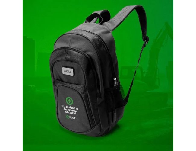 Mochila Preta Em Polyester 1680D / 600D