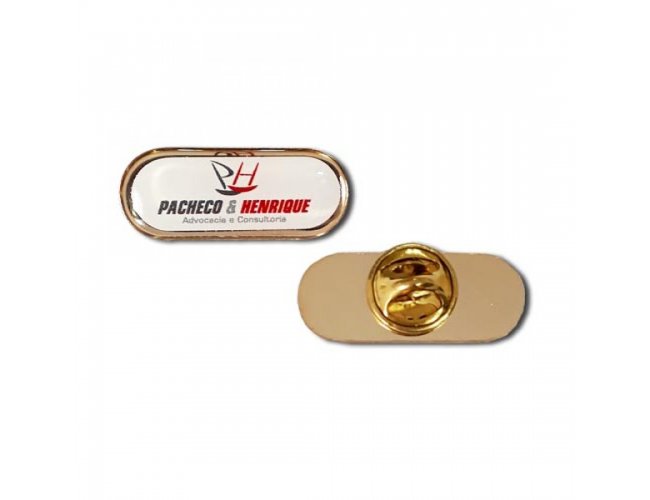 Pin Personalizado Resinado B21 Retangular 30x12mm
