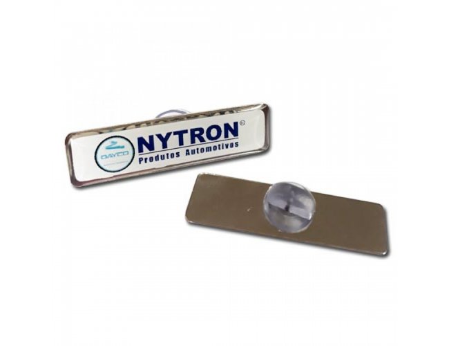 Pin Personalizado Resinado B44 Retangular 45x12mm