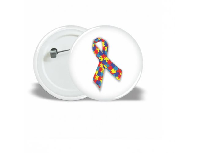 Botton Americano La�o Conscientiza��o Autismo Quebra-Cabe�a Tea