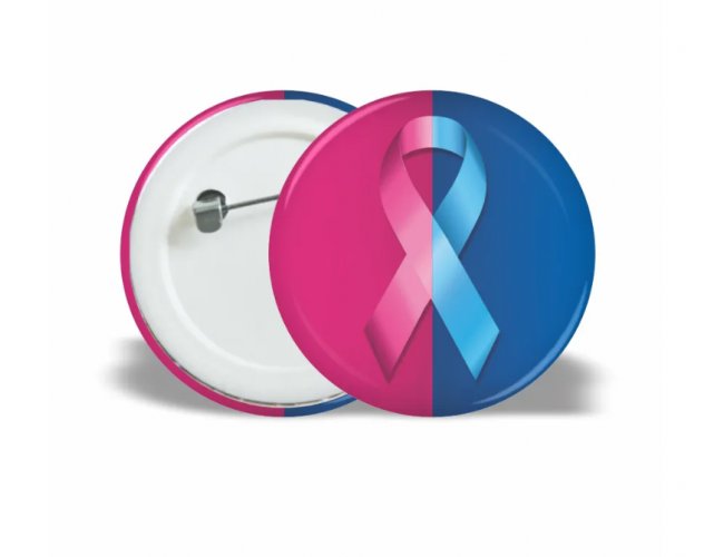 Botton Americano Campanha Outubro Rosa e Novembro Azul