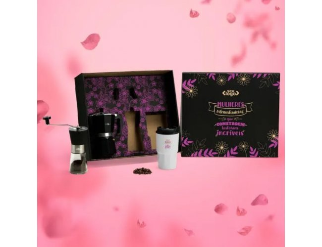 Kit Cafeteira, Moedor E Copo Térmico - 3 Pçs