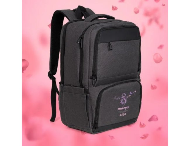 Mochila Com Bolso Térmico Em Rpet - Cinza Escuro - 24L