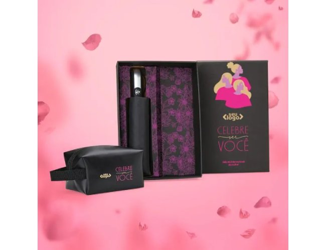 Kit Necessaire E Guarda-Chuva - 2 Pçs