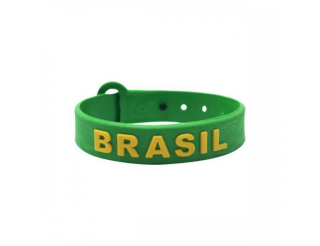 Pulseira emborrachada ajustável personalizada